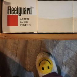 Box Of 12 Fleetguard Lube Filters 