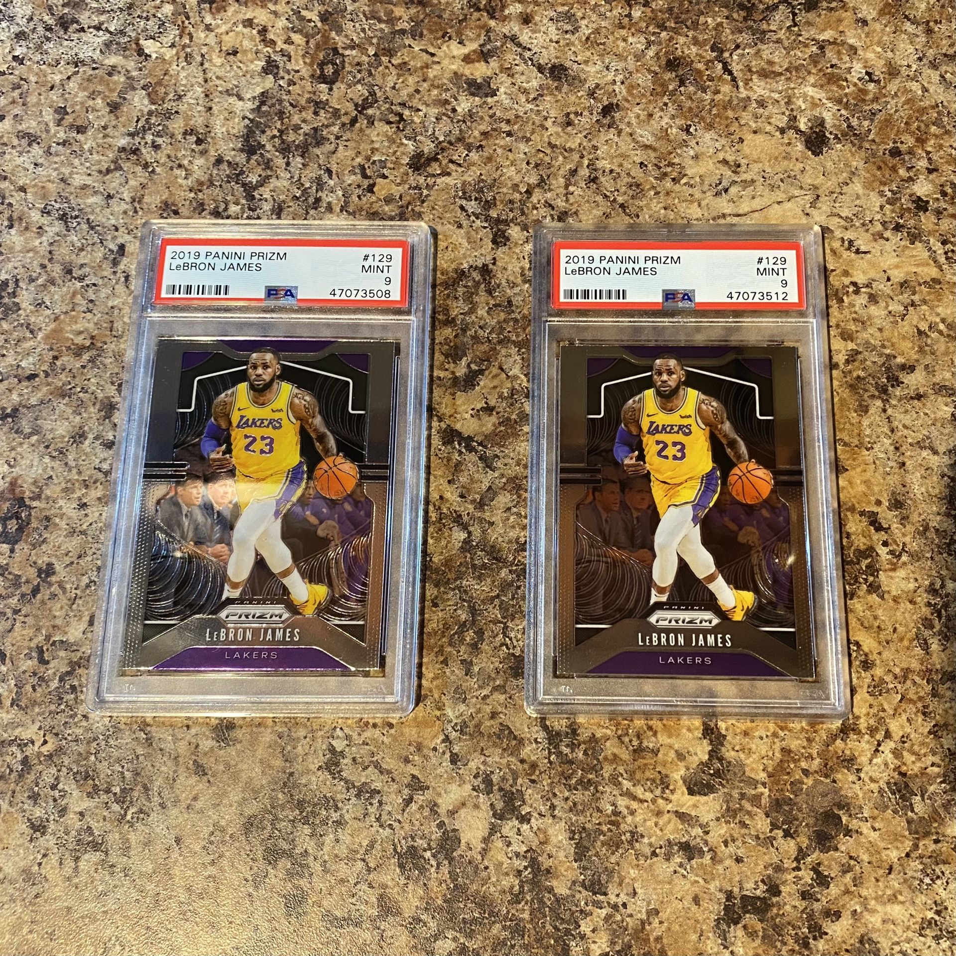 2019 Panini PRIZM Basketball - Lebron James ( LA Lakers) Graded Trading Cards PSA 9 - 1 REMAINING