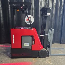 2015 Raymond 415-C30TT With 2023 Battery, 3000 LB, 3-Stage Mast 189”, Electric Stand-up Forklift