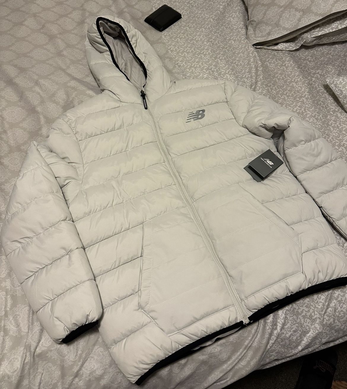 New Balance White Puffer