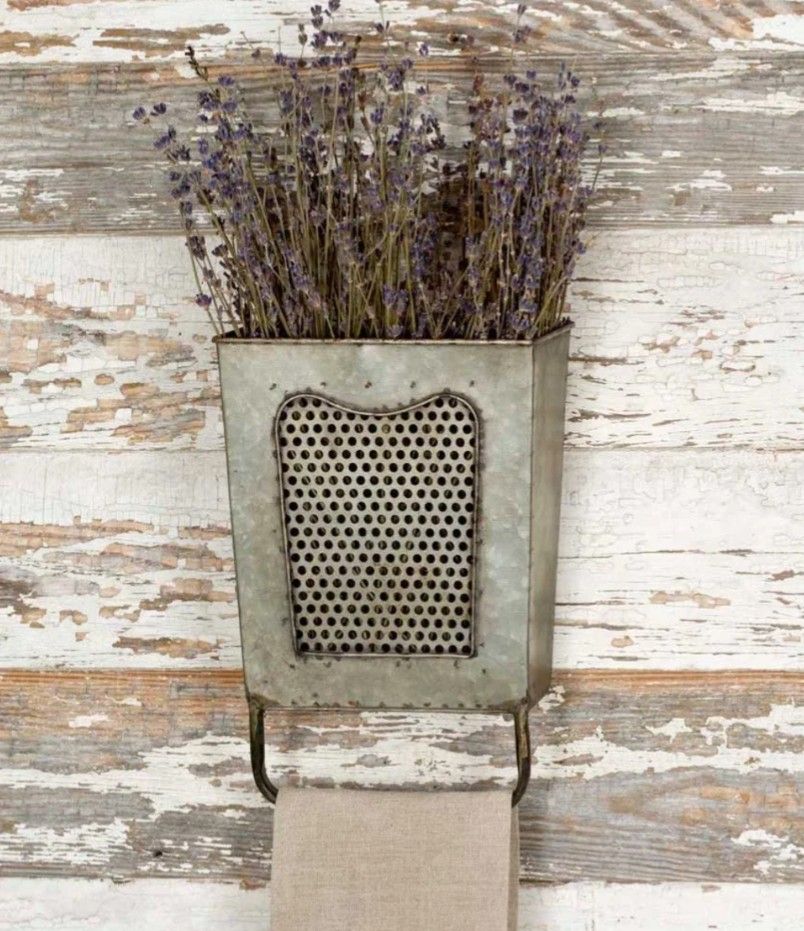 Colonial Tin Works Galvanized Steel Retro Dalton Wall Box with Towel Bar