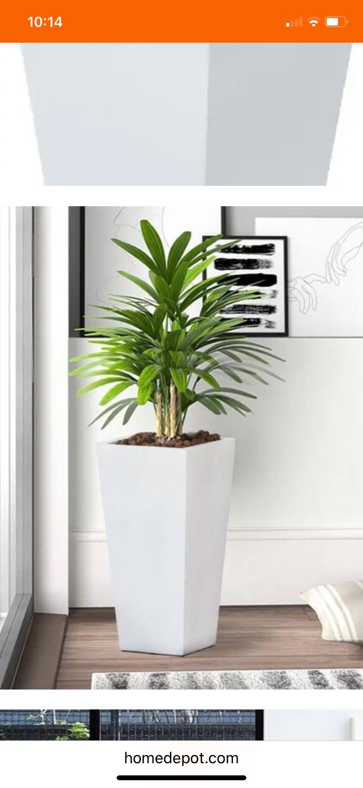 White Tapered Flower Pot