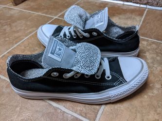 Polka dot double tongue converse sale