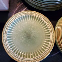 Gibson Designs Discontinued Green Regent Park Salad Plate