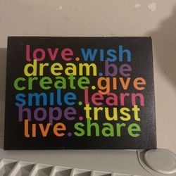 Inspirational Word Art Canvas