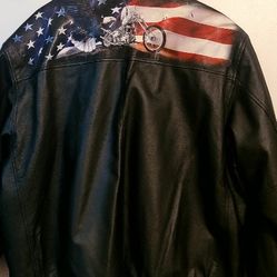 SUPER COOL LEATHER BIKER JACKET Size XL/2XL