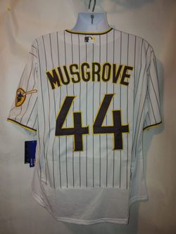 New Mens San Diego Padres Musgrove #44 White Jerseys Stitched