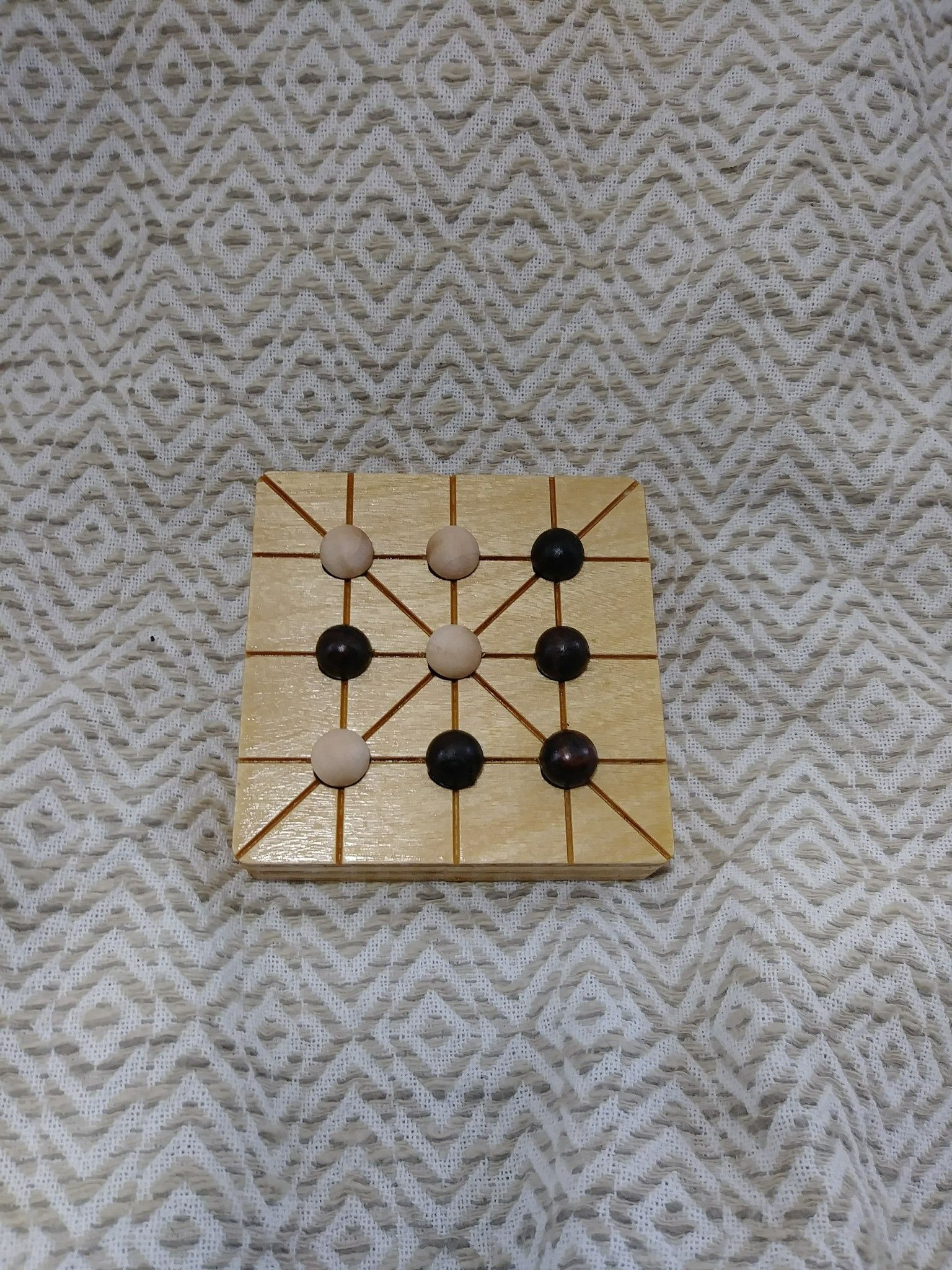 Unique tic tac toe board game made with real wood