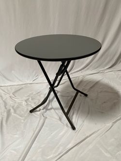 30” Round Commercial Folding Table – Grey ABS Top