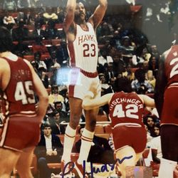 NBA Lou Hudson 8X10 Autographed photo with Certificate of Authenticity