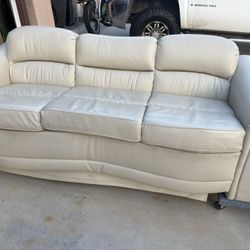 RV Leather Sofa Bed