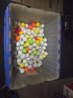 Tote full of golf balls