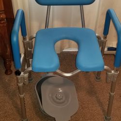 Platinum Health 3 In 1 Waterproof Padded Bedside Commode Shower Chair