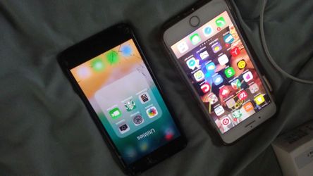 Two iphone 7 plus . Both has cracks on screen . Both work fine , both are unlocked for any service.