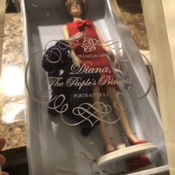 The Franklin Mint ‘Diana, The People’s Princess’ Portrait Doll & ‘Princess’ TY Beanie Baby w/ Errors (RARE)