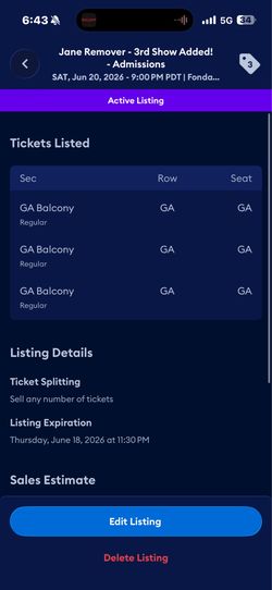 Jane Remover Tickets