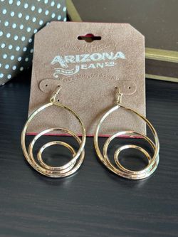 Stunning Triple Hoop Dangle Earrings