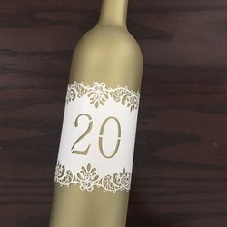 Wedding Wine bottle table numbers