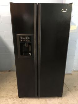 Black GE Side By Side Refrigerator