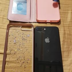 Like Brand New 256 GB black Unlocked iPhone 8 Plus With 2 Cases