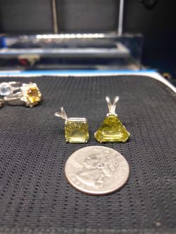 Lemon Quartz Pendant Set
