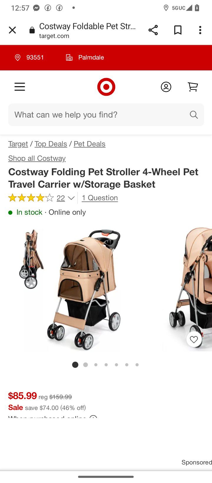Stroller For Dogs Brand New $60