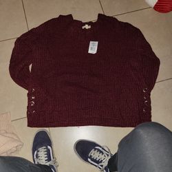 Burgundy sweater