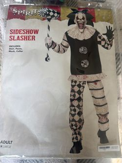 Spirit Sideshow Slasher Clown Costume Adult Large