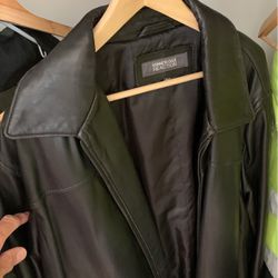 Kenneth Cole Leather Jacket Size XLT