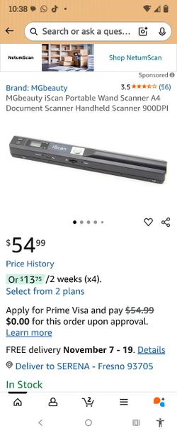 I SCAN PORTABLE HAND HELD WIRELESS SCANNER