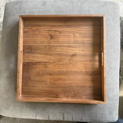 Walnut Wood Ottoman Tray