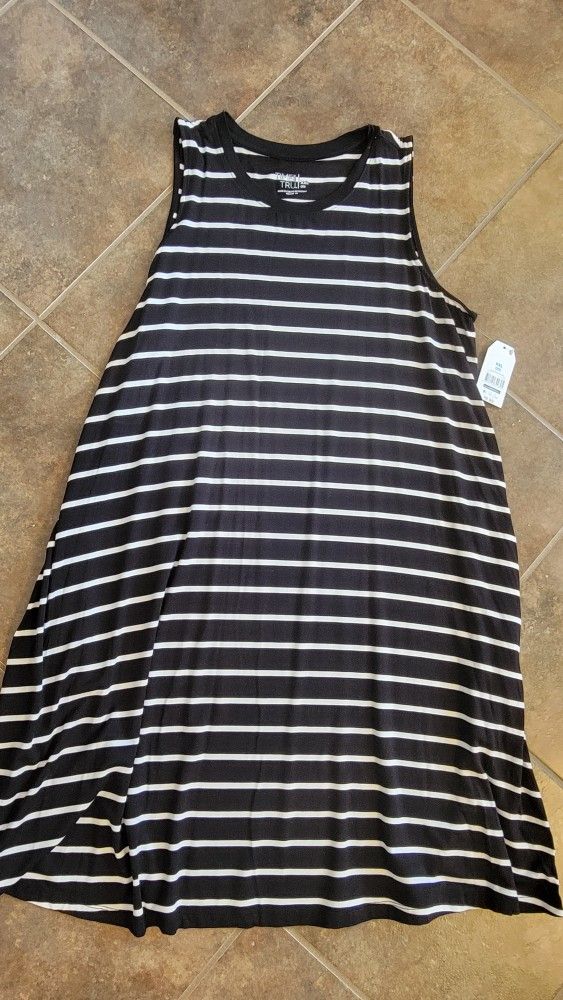 NWT Striped Sleeveless TT Casual Dress Size XXL