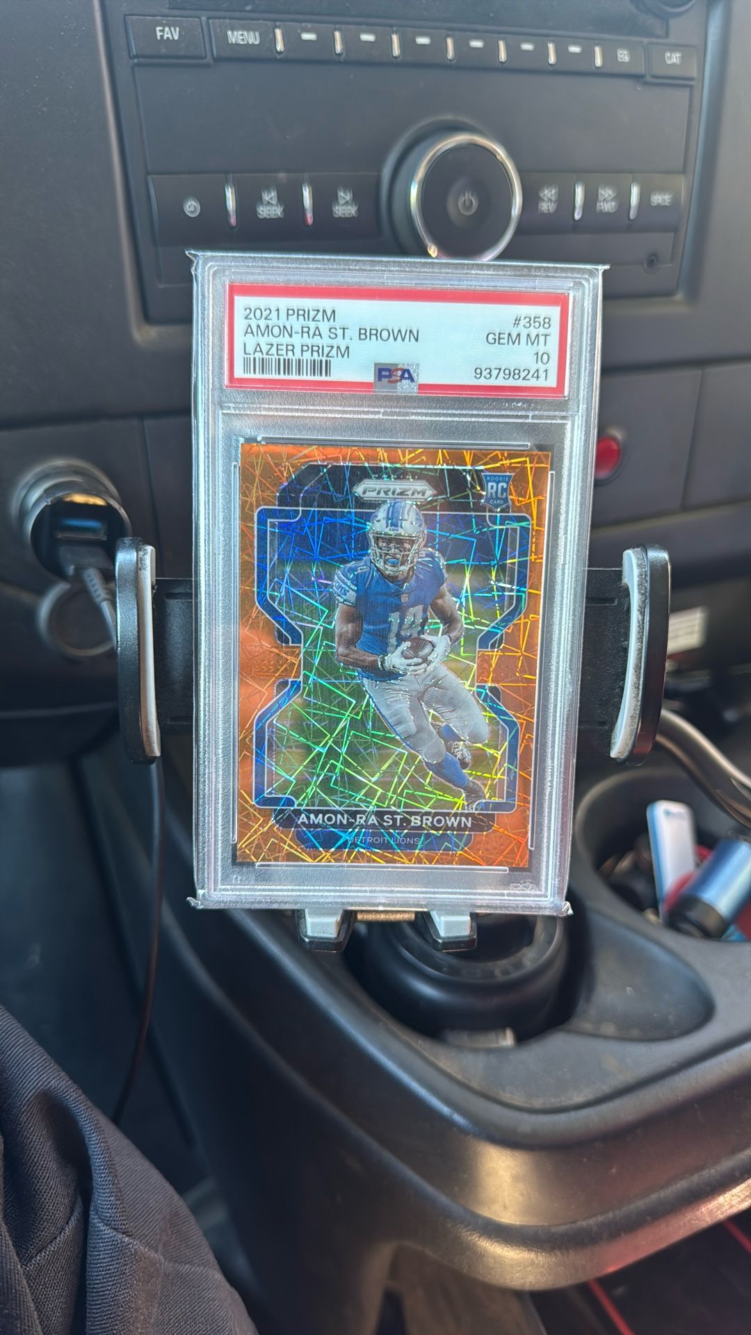 Amon Ra St Brown Laser Prism Rookie Card Psa 10