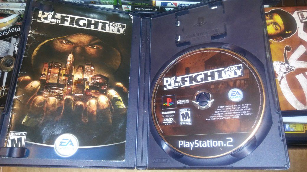  Def Jam Fight for Ny Ps2 Black Case : Video Games