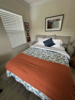 Queen size sofa bed - charcoal gray