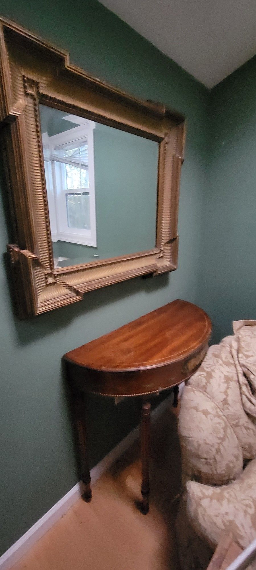 Antique Wall Table Painted On Face