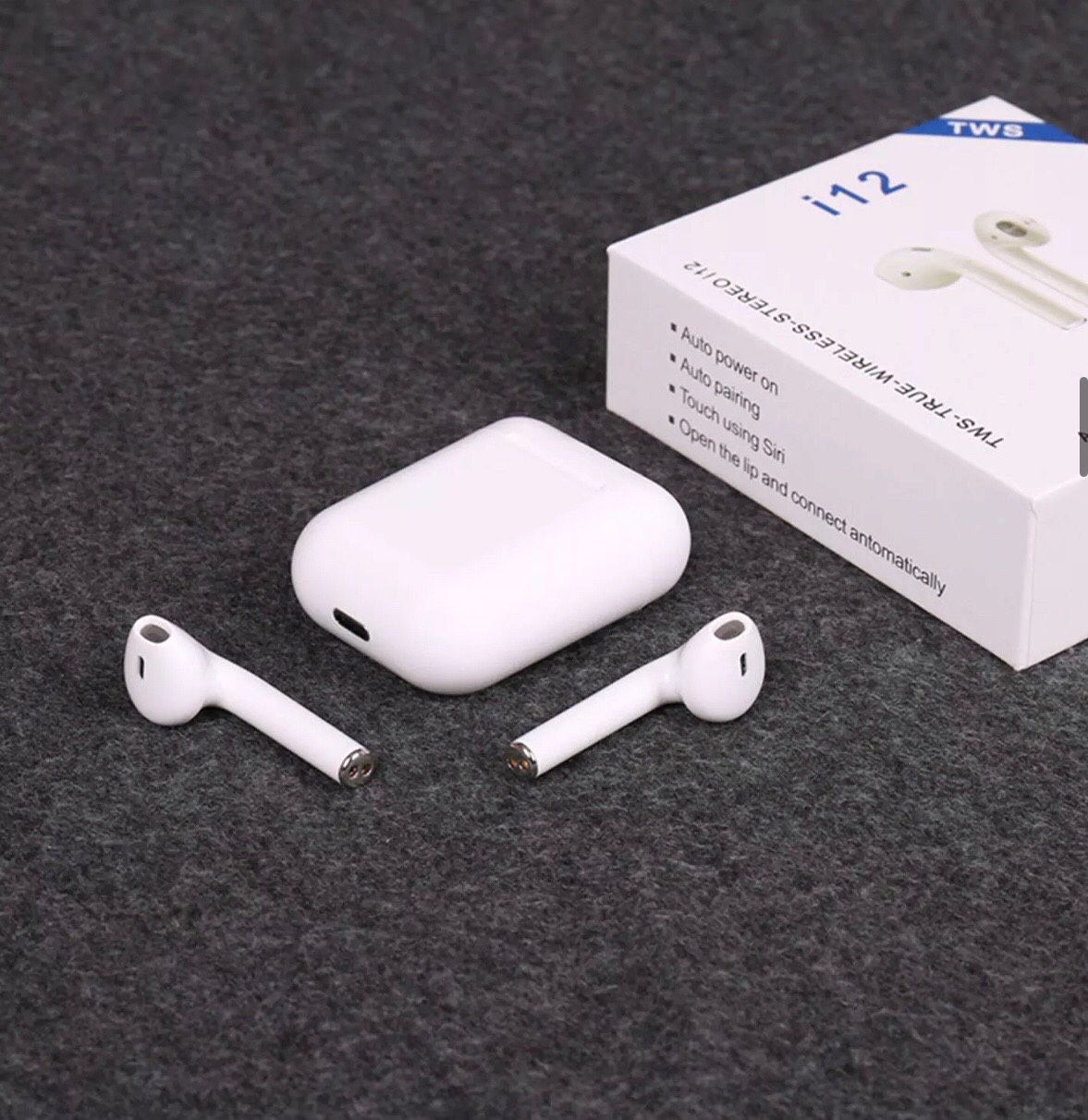 Earphones, Earbuds Wireless Bluetooth 5.0 Touch control similar to Apple Airpods, White
