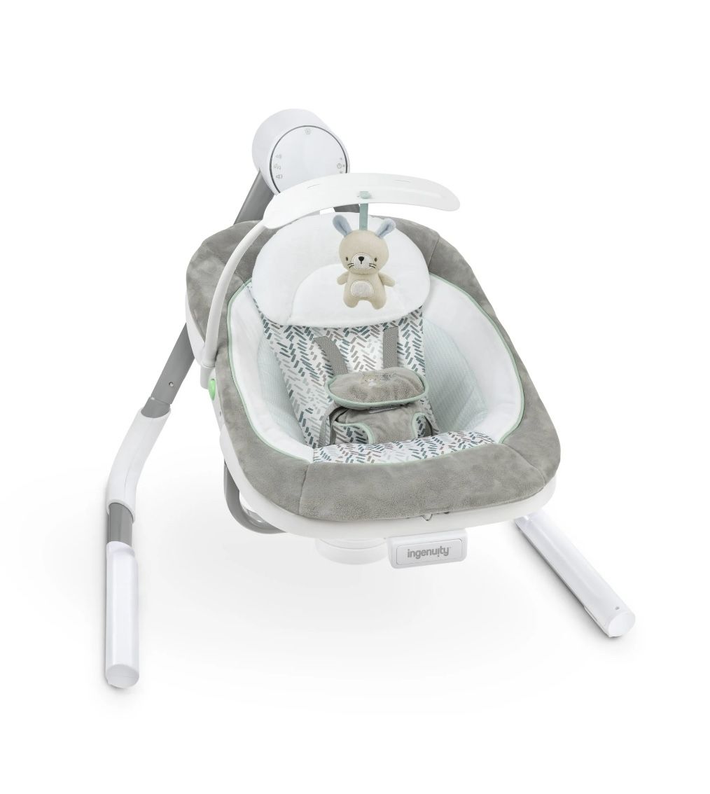 🔥NEW🔥 Ingenuity Anyway Sway Vibrating Portable Infant Baby Swing Spruce, Blue