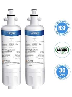 JETERY NSF/ANSI-42 Certified LT700P Replacement Refrigerator Water Filter, Compatible with ADQ36006101 ADQ36006102, 9690 46-9690 Fridge, Pack of 2