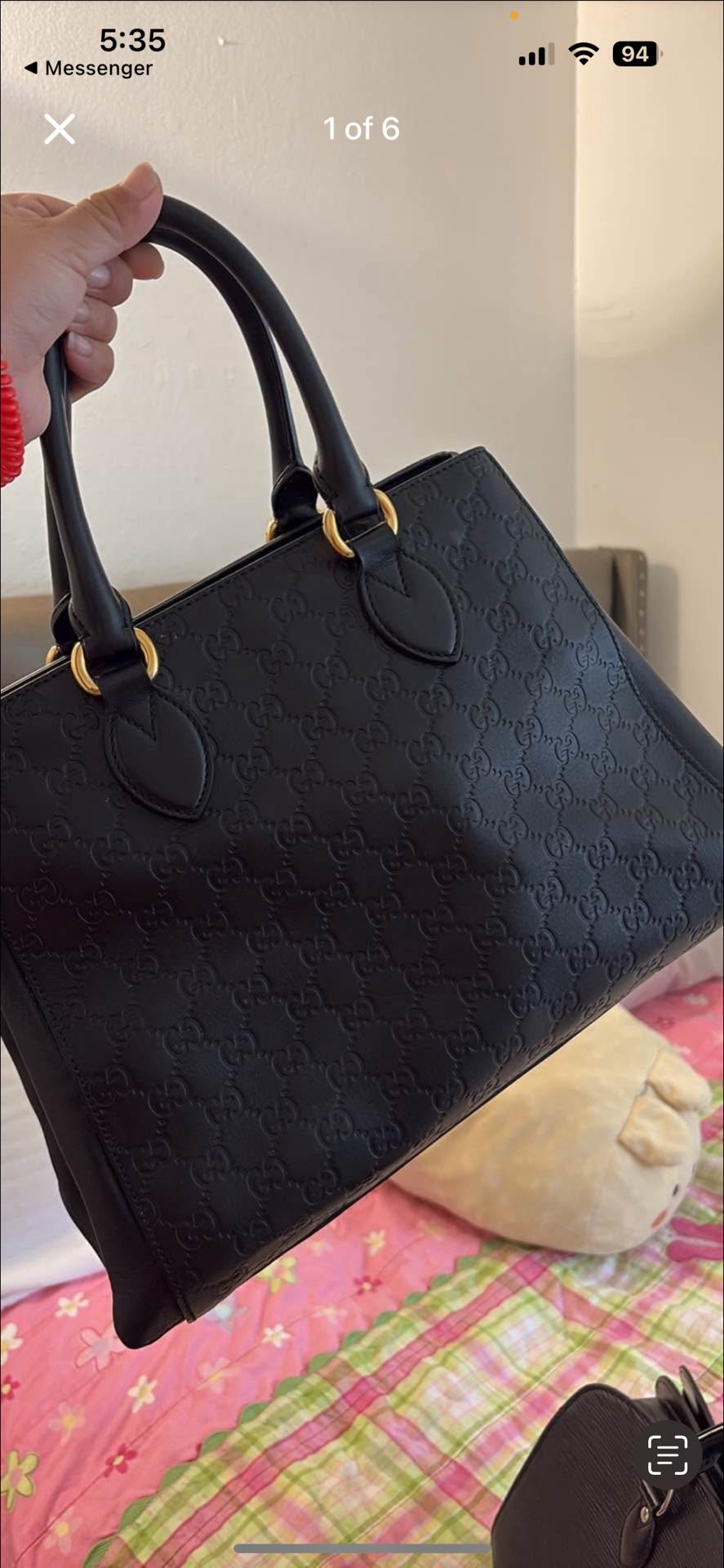 Authentic GUCCI Guccissima Leather Handbag.
