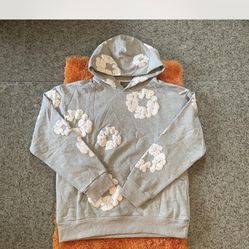 Men Grey Denim Tears Hoodie