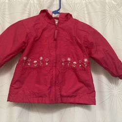 Girls Jacket With Hood, Carters Kids, 4T, Bright Pink, Water Resistant, Fleece Lining