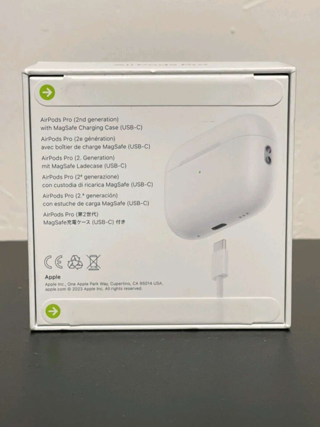 Apple AirPods Pro 2nd Generation with Wireless MagSafe Charging Case (USB-C) with Apple 1 Year Limit