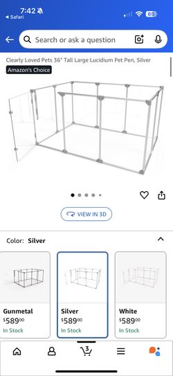 Clearly Loved Pets 36” Tall Large Pet Playpen