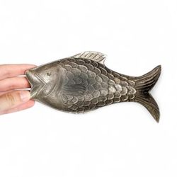 Vintage silver fish dish