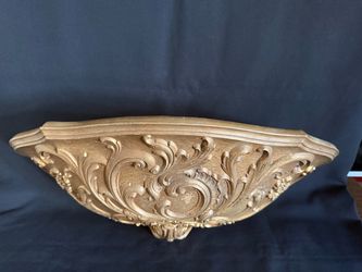 Vintage Syroco Inc. Gold Wall Shelf Sconce No. 4248