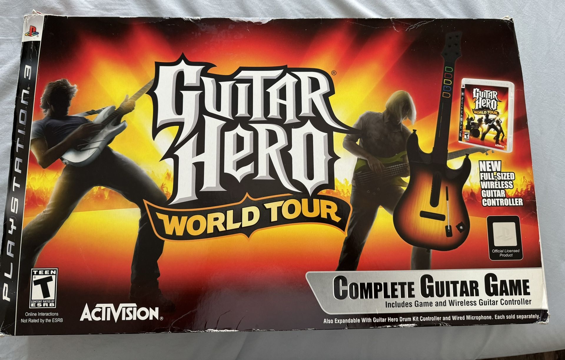 PS3 Guitar hero world tour complete guitar game activision PS3