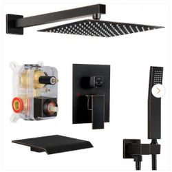 Luxury Sturdy (3) Spray Pattern Dual Heads Spout Show System In Bronze