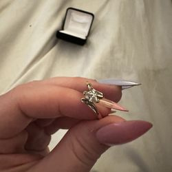 Diamond Marquis Style Engagement Ring 