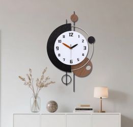 Large Wall Clocks for Living Room,Silent Non-Ticking Quartz Battery Operated,